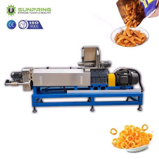 Double vis Céréales Riz Expansion Soufflant Soufflé Soufflé Maïs Alimentaire Snack Faisant Le Traitement Aromatisant Machine Extrudeuse Équipement D'Extrusion Machines Ligne de Production